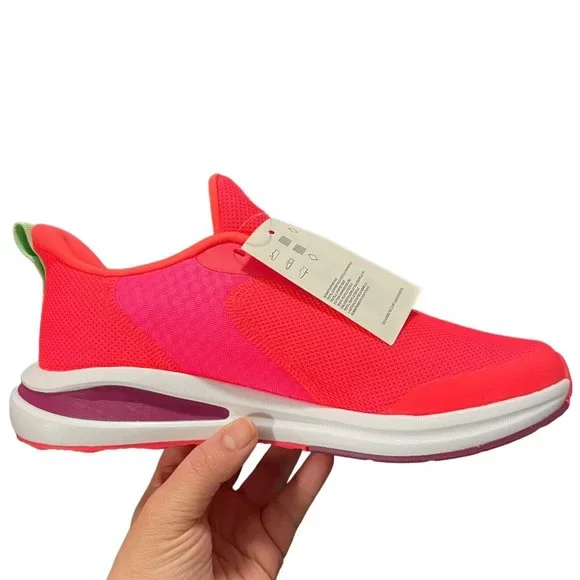 Adidas Fortarum Big Girls Sneaker Size 5.5 Bright Pink Lightweight & Comfortable - Picture 16 of 16